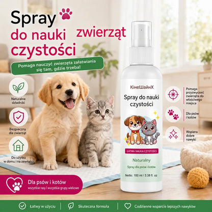 🐶🐱 Spray do nauki czystości dla psów i kotów – wspomaga trening załatwiania potrzeb w wyznaczonym miejscu ✨