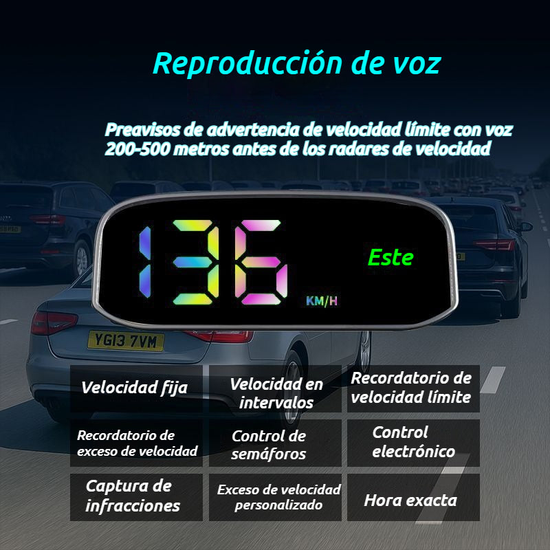 🚗 Velocímetro Solar para Coche con Pantalla Digital-¡Sin Cables y Auto-Cargable!