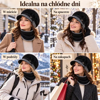 ❄️🔥 Uniwersalna i ciepła czapka jesienno-zimowa z daszkiem i nausznikami.