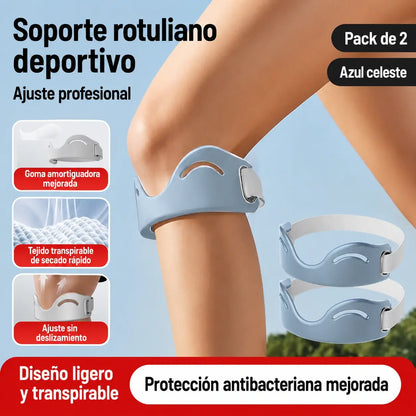 【4 pares por 27 €】Correa de silicona para la rótula de la rodilla: absorbe los impactos y proporciona soporte transpirable 🦵