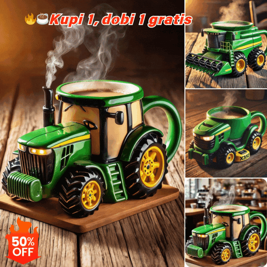 【ZĽAVA 50 %】😊☕【Kúpte 1, získajte 1 zadarmo】Retro šálka na kávu v tvare farmárskeho traktora