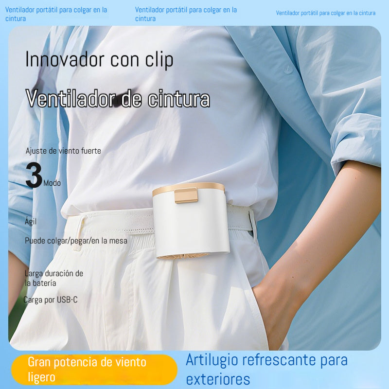 🔥【Compre 1 y obtenga 1 gratis】🌀 Mini ventilador de alta velocidad que se puede sujetar a la cintura.