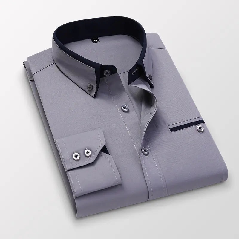 【M-5XL】 Nowa, oddychająca koszula biznesowa męska w stylu casual