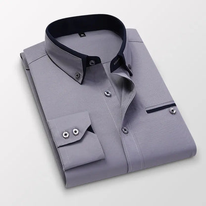 【M-5XL】 Nowa, oddychająca koszula biznesowa męska w stylu casual