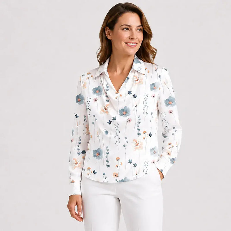 【50% taniej przez ograniczony czas】【S–3XL】【40–100 kg】Elegancka damska koszula z kołnierzykiem i nadrukiem