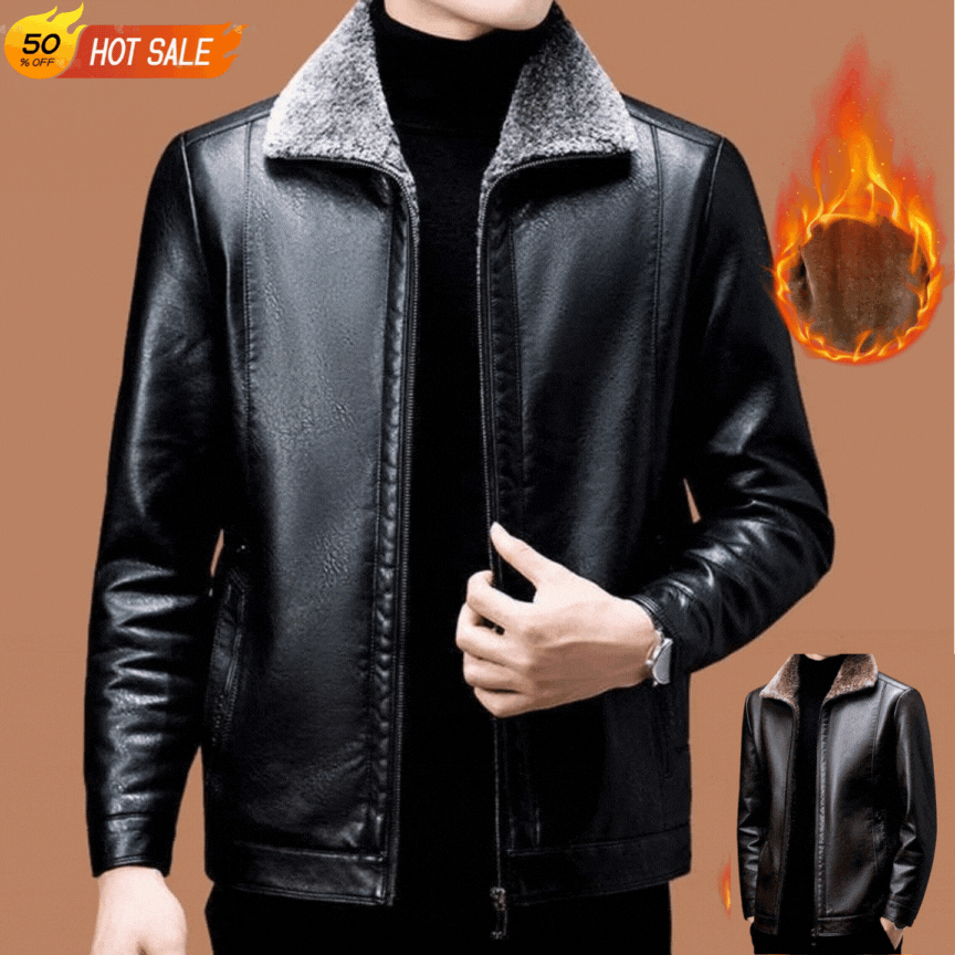 🔥【Venta caliente】🔥【M-3XL】🖤2026 Chaqueta de invierno para hombre de piel de oveja gruesa y suave, estilo casual
