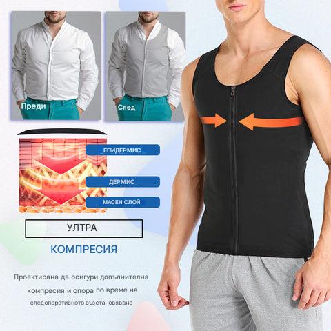 🔥🔥【S-4XL】Мъжка жилетка за корем с цип