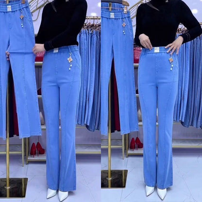 Platba pri doručení👖【S-4XL】Dámske strečové džínsy s vysokým pásom