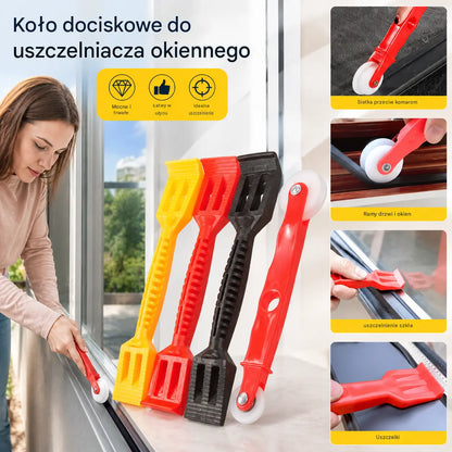 【1 zestaw 4 sztuk】Zainstaluj ekran okienny Taśma uszczelniająca do okien Koło dociskowe Taśma uszczelniająca do okien Narzędzie instalacyjne