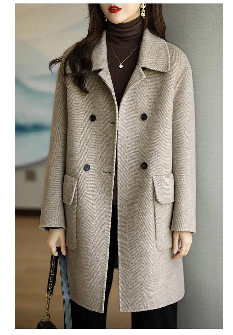 💖🔥Νέα φθινοπωρινή-χειμερινή κασμιρένια διπλής στρώσης ζακέτα – Υψηλής ποιότητας