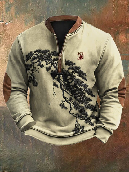 💥👍【S-5XL】Potpuno nova jesensko-zimska kolekcija 2025 – muška kvalitetna trenirka s patentnim zatvaračem s printom, europsko-američki stil