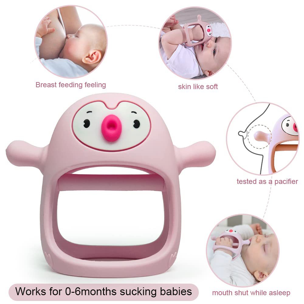 💝【Plaćanje pouzećem】👼Silikonska glodalica za bebe od 0 do 12 mjeseci, 🍼Duda za ruke za dojenje
