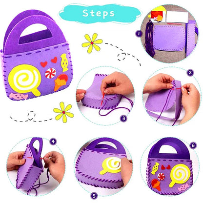 【50%OFF】🔥【8 piezas】🥰Bolsos infantiles hechos a mano no tejidos DIY, el mejor regalo para los niños🎁