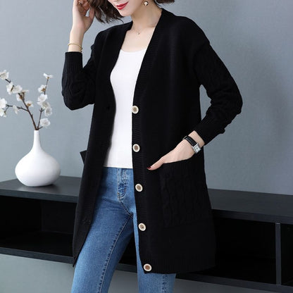 ✨🎀【40-110kg】Chaqueta de punto de talla grande. Suéter de punto grueso y holgado para mujer – Nueva colección de Primavera/Otoño. ✅️Pago contra reembolso