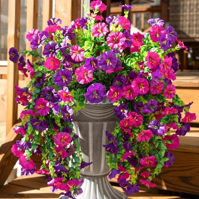 🔥【4 piezas】Flores artificiales colgantes