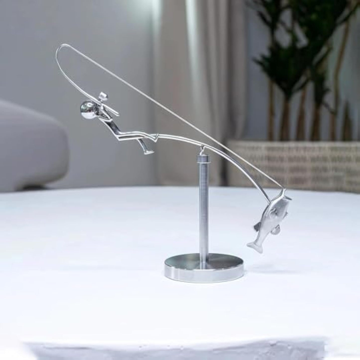 🎣Skulptura ribara, ukras skulpture ribara koji balansira