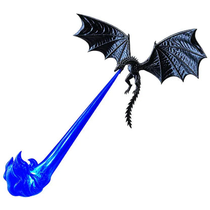 Lampa LED 3D w kształcie smoka ziejącego ogniem | Świecąca dekoracja fantasy na półkę