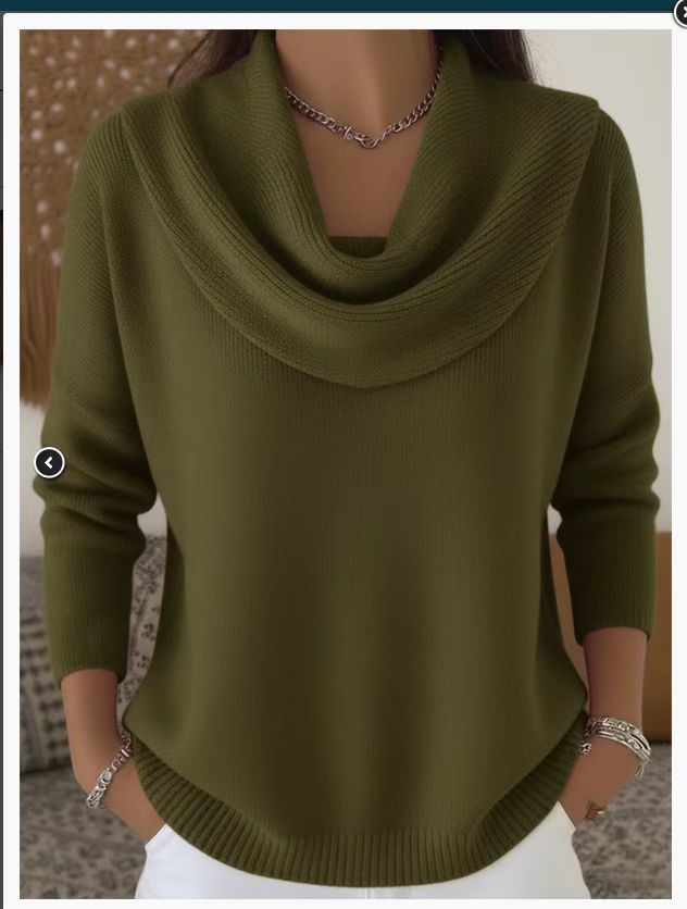 🔥🎀【S-3XL】Nowy sweter z długim rękawem w jednolitym kolorze na jesień/zimę 2025.