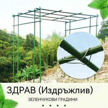 😎🔥【Купете 15, вземете 15 безплатно】Фиксиращи катарами за катерене от ратан, свързващи катарами за опорни стълбове, катарами за въжета за засаждане