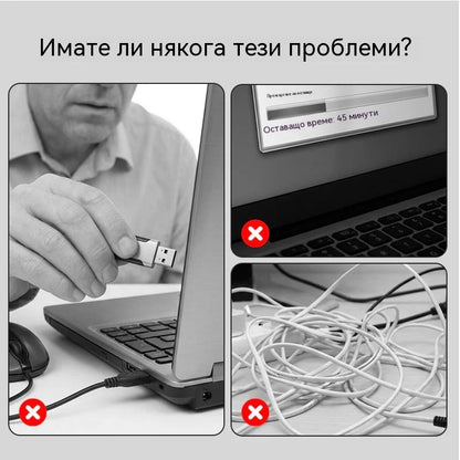 Плащане при доставка🔌✨ Преносим USB-C хъб 5 в 1 с 4K HDMI изход 🎥💻