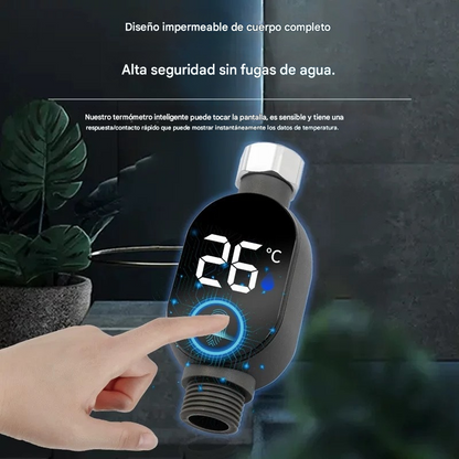 🔥🚿【30% OFF】Termómetro de ducha resistente al agua con pantalla LED (Celsius)🌡️Destornillador pequeño gratis + un par de juntas impermeables✅