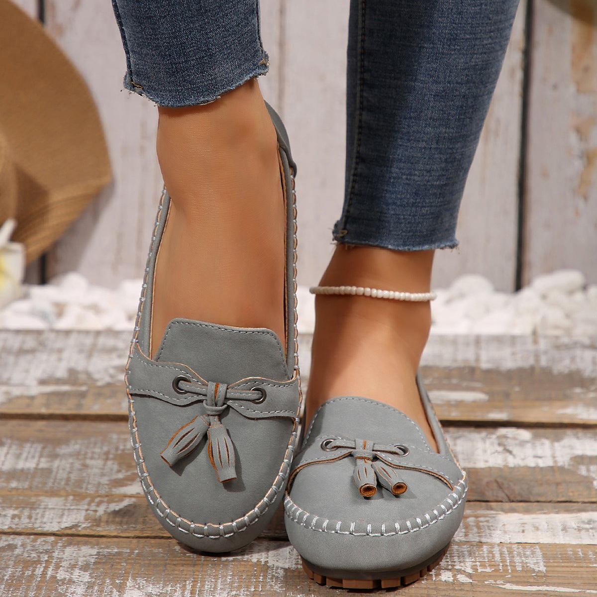 ✨50% отстъпка✨【36-43】 Дамски ортопедични обувки от естествена кожа, леки, с неплъзгаща се подметка, дишащи и удобни.
