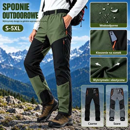 🔥Gorąca sprzedaż🔥【S-5XL】Męskie miękkie, wodoodporne, wiatroszczelne, oddychające spodnie turystyczne, ciepłe, grube, sportowe spodnie polarowe do uprawiania sportów na świeżym powietrzu