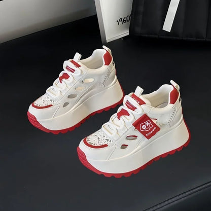 Плащане при доставка👟Ежедневни летни обувки с дишащ перфориран дизайн и дебела подметка - стилни, дишащи и супер удобни.