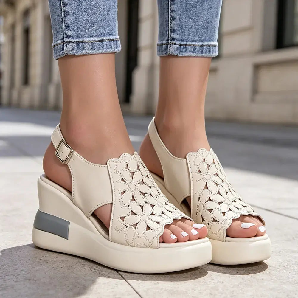 【35–40】Sandały botkowe w stylu retro z miękką podeszwą