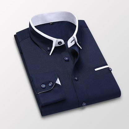 Плащане при доставка🎉【M-5XL】🔥👔 Нова дишаща мъжка бизнес риза в ежедневен стил