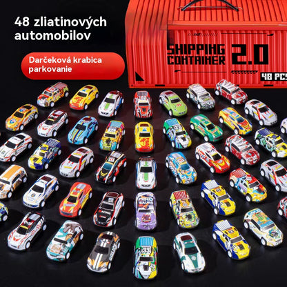 🎅Božićna rasprodaja - 50 % popusta🎁 48 mini automobila s preklopnim stražnjim dijelom i ugrađenom garažom