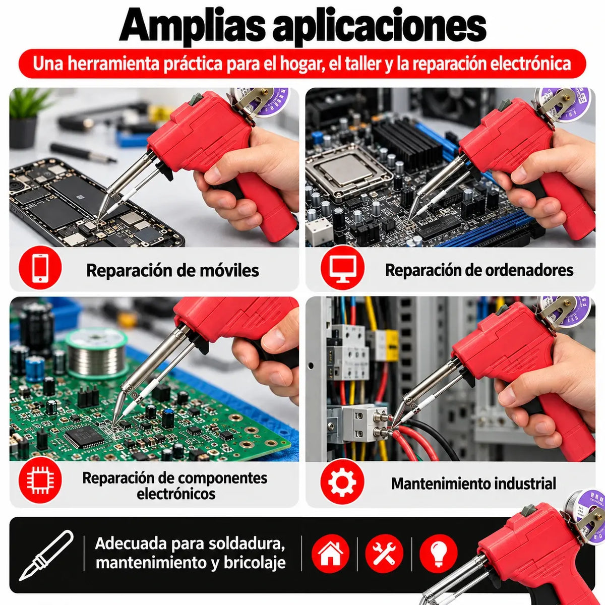 ⏳ Oferta especial por tiempo limitado ⌛ Soldador eléctrico de alto rendimiento 60W 🔥