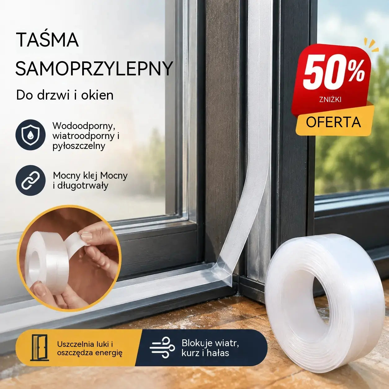 Uszczelka dolna drzwi z PVC – pyłoszczelna i chroniąca przed przeciągami