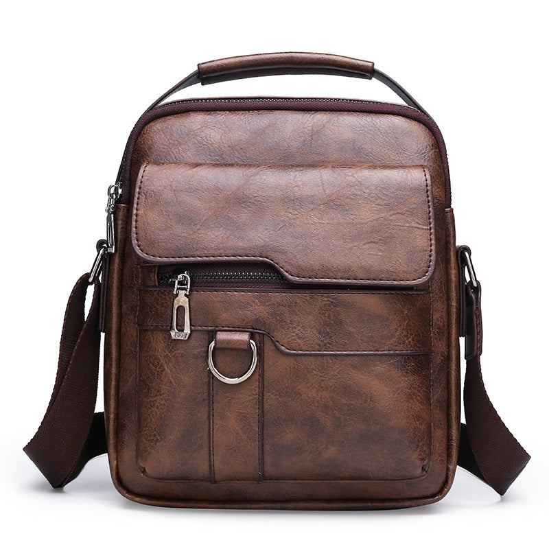【Wersja premium z prawdziwej skóry】Duża, casualowa torba męska na ramię w stylu vintage