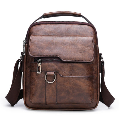 【Wersja premium z prawdziwej skóry】Duża, casualowa torba męska na ramię w stylu vintage