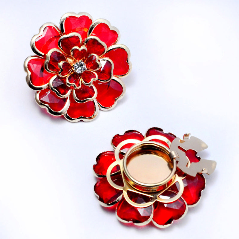 💎🌺Botones de camisa con decoración de esmalte, adornos de diamantes de imitación de bronce antiguo, cubrebotones, broches y gemelos.