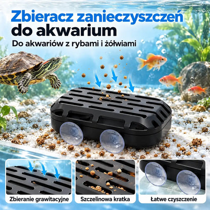 Automatyczny odkurzacz do odchodów żółwi i akwariów | Usuwa odchody i resztki pokarmu | Pomaga utrzymać czystą wodę i ograniczyć częstotliwość jej wymiany