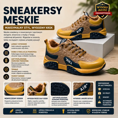 【Rozmiary 39–44】Wysokiej jakości męskie buty casualowe z miękkiej skóry, model 2026, oddychające i wygodne