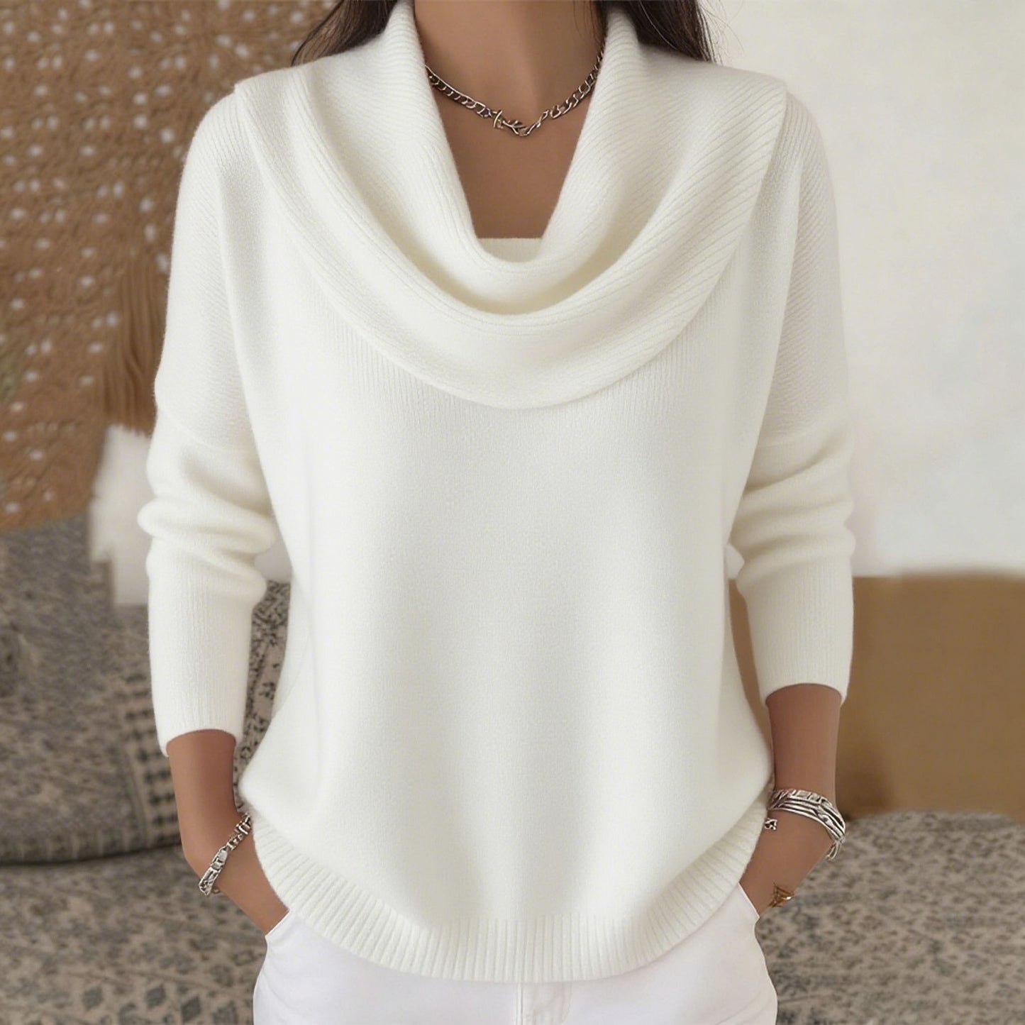 🔥🎀【S-3XL】Nowy sweter z długim rękawem w jednolitym kolorze na jesień/zimę 2025.