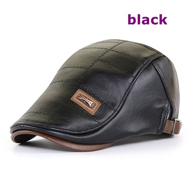 🧢🔥 Muška kožna beretka 3 u 1 – elegantna, otporna na vodu i vjetar, s toplom unutrašnjosti