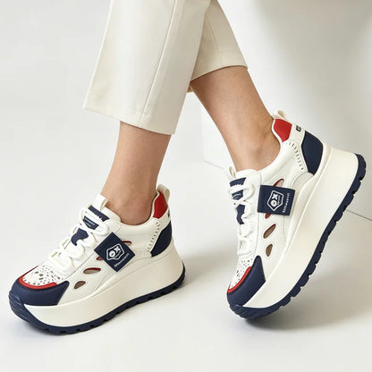 Плащане при доставка👟Ежедневни летни обувки с дишащ перфориран дизайн и дебела подметка - стилни, дишащи и супер удобни.