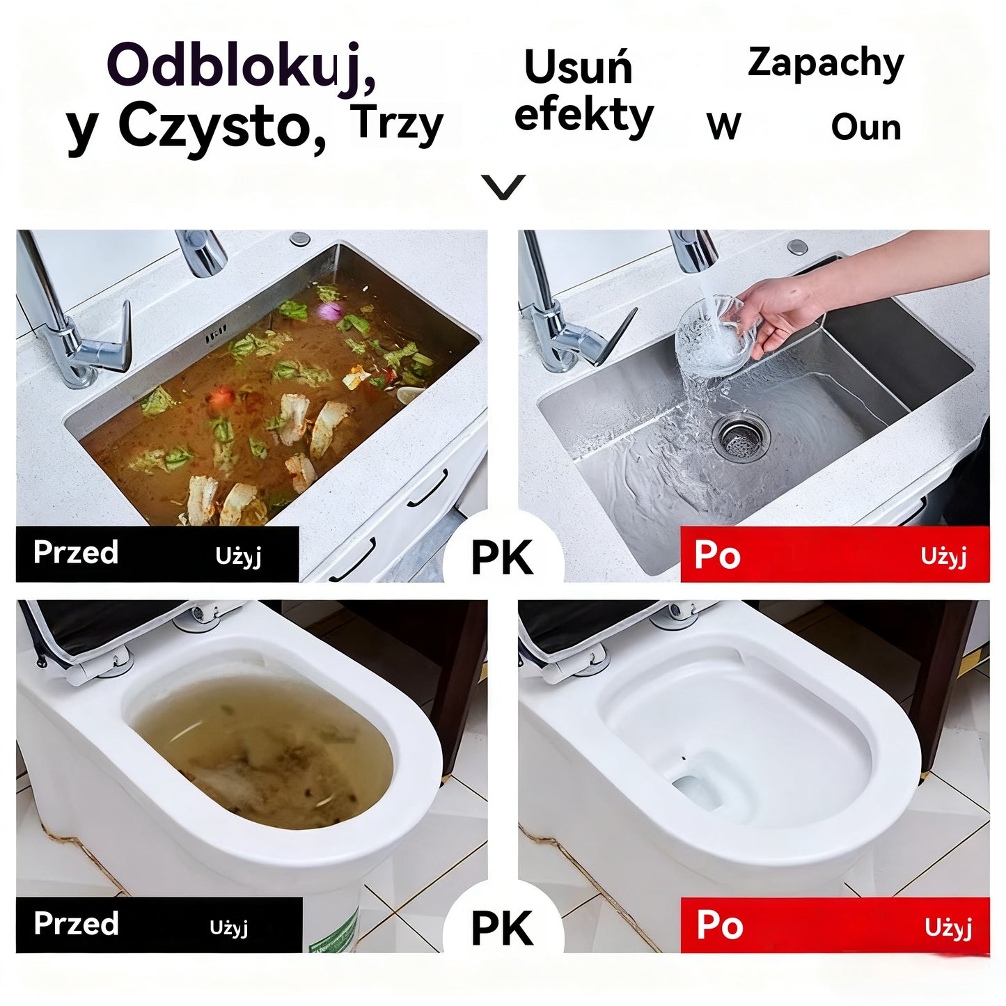 🛁💦【30%OFF】🌟Środek do czyszczenia zlewów i odpływów - Gęsta piana z ekstraktów i rozkładających się enzymów.