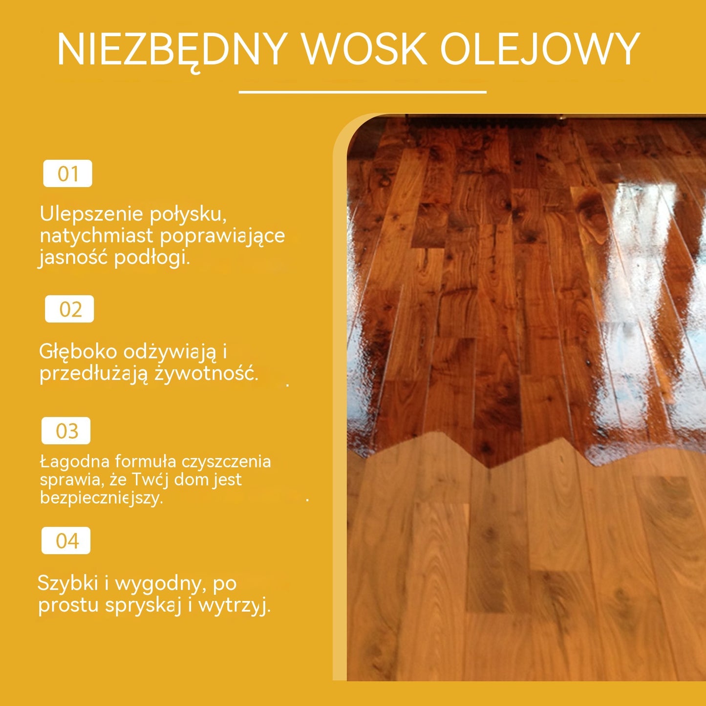 Spray do polerowania drewna z woskiem pszczelim 120 ml (zawiera gąbkę i ręcznik) do pielęgnacji mebli, zapobiegania pęknięciom i ochrony farby.