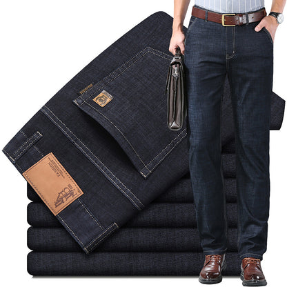 🔥 【60-110 кг】👖👖 Мъжки дънки, семпли, ежедневни, универсални, големи размери