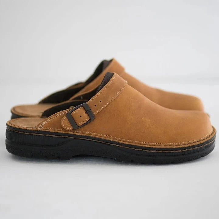 👞Плащане при доставка✅【38-48】Чехли от естествена кожа, мека подметка, много удобни за носене ✅️унисекс