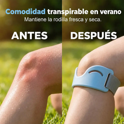 【4 pares por 27 €】Correa de silicona para la rótula de la rodilla: absorbe los impactos y proporciona soporte transpirable 🦵
