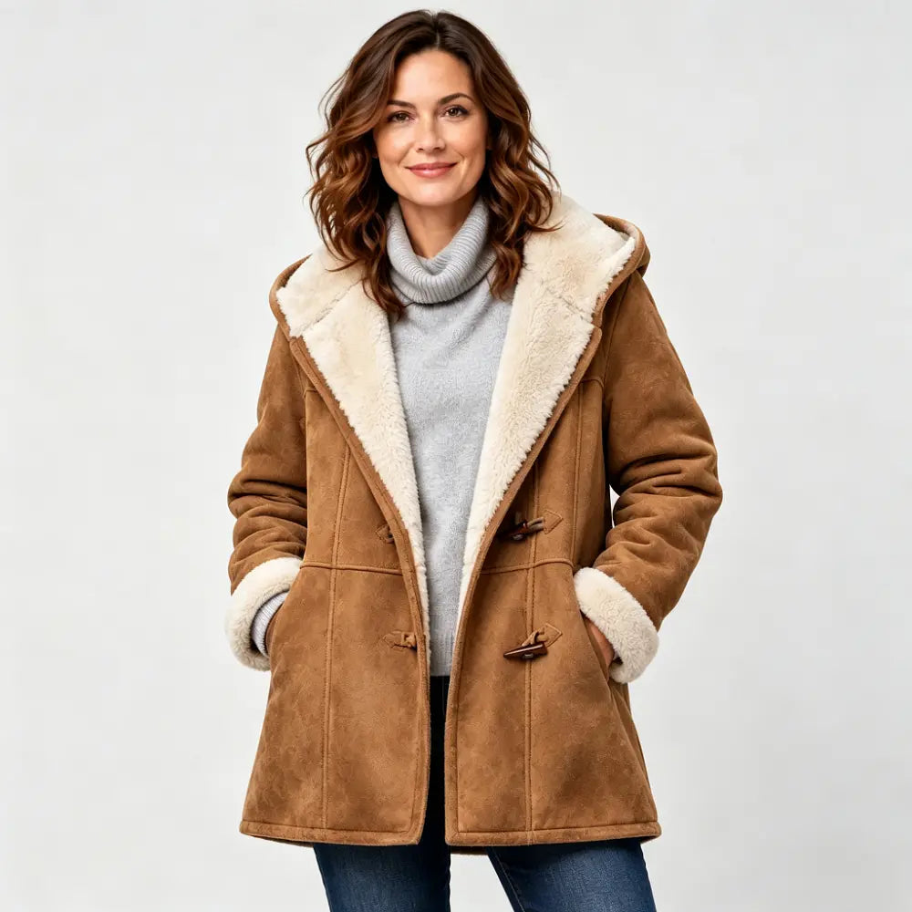 🐏🥼 50% RABATU 💖 Elegancki i ciepły płaszcz damski z imitacji zamszu, z polarową podszewką. Rozmiary S–5XL, idealny na zimę.