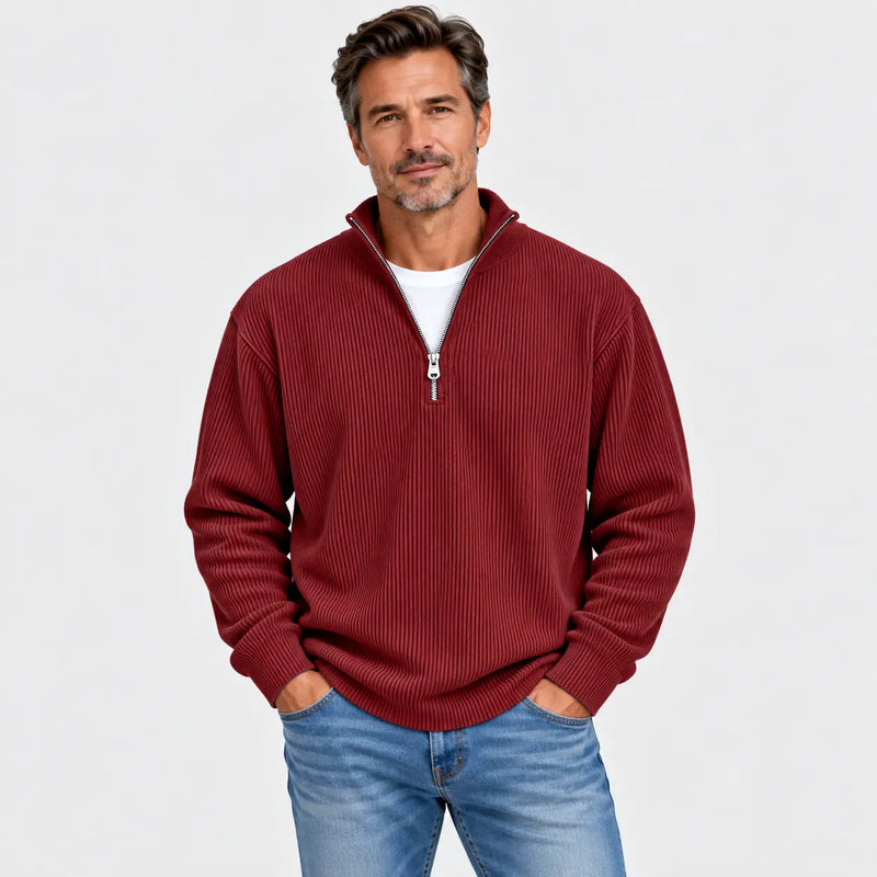 Nueva sudadera para hombre con cuello alzado, otoño/invierno