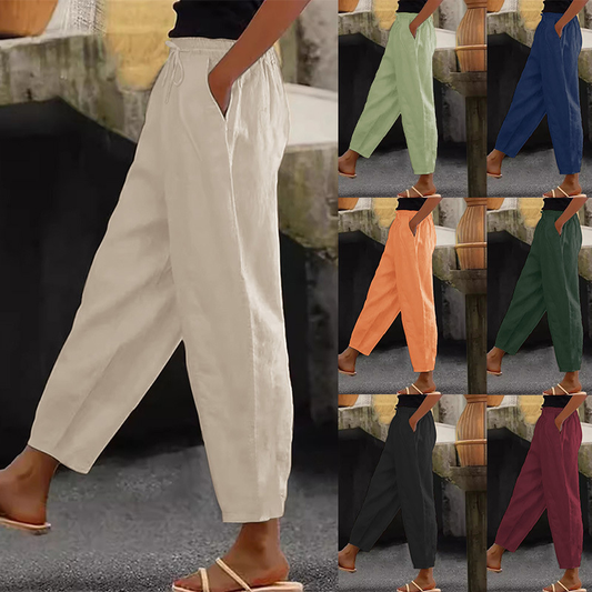 😍Zadnji dan promocije - 50% popusta💕【S-5XL】Ženske ležerne hlače od pamuka i lana