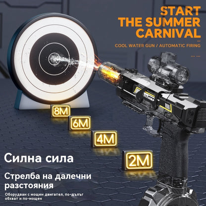 🔥【Популярни играчки】🔫💦Нова електрическа водната пушка с голям капацитет Fire-Light